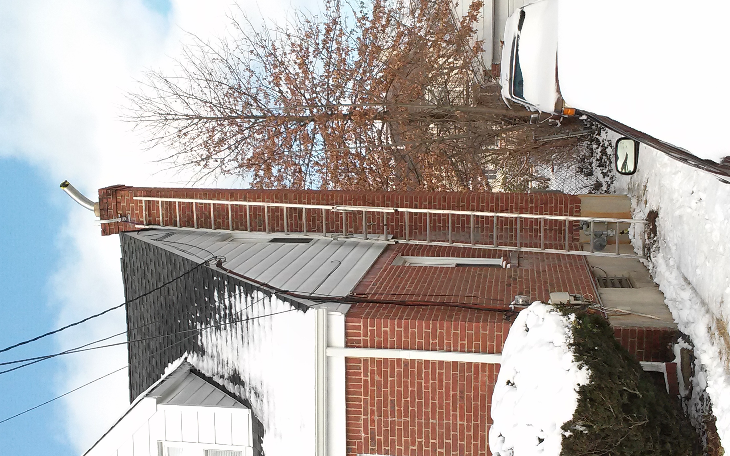 Stainless steel chimney liner installation in Roosevelt, NY